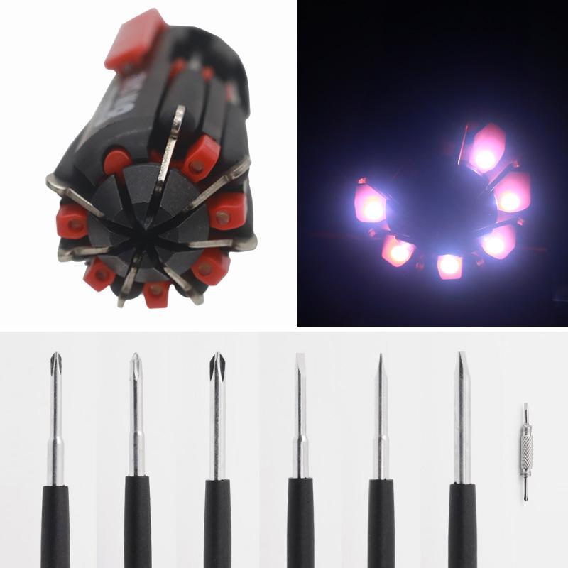 8-in-1 Multi-Tool Screwdriver with LED