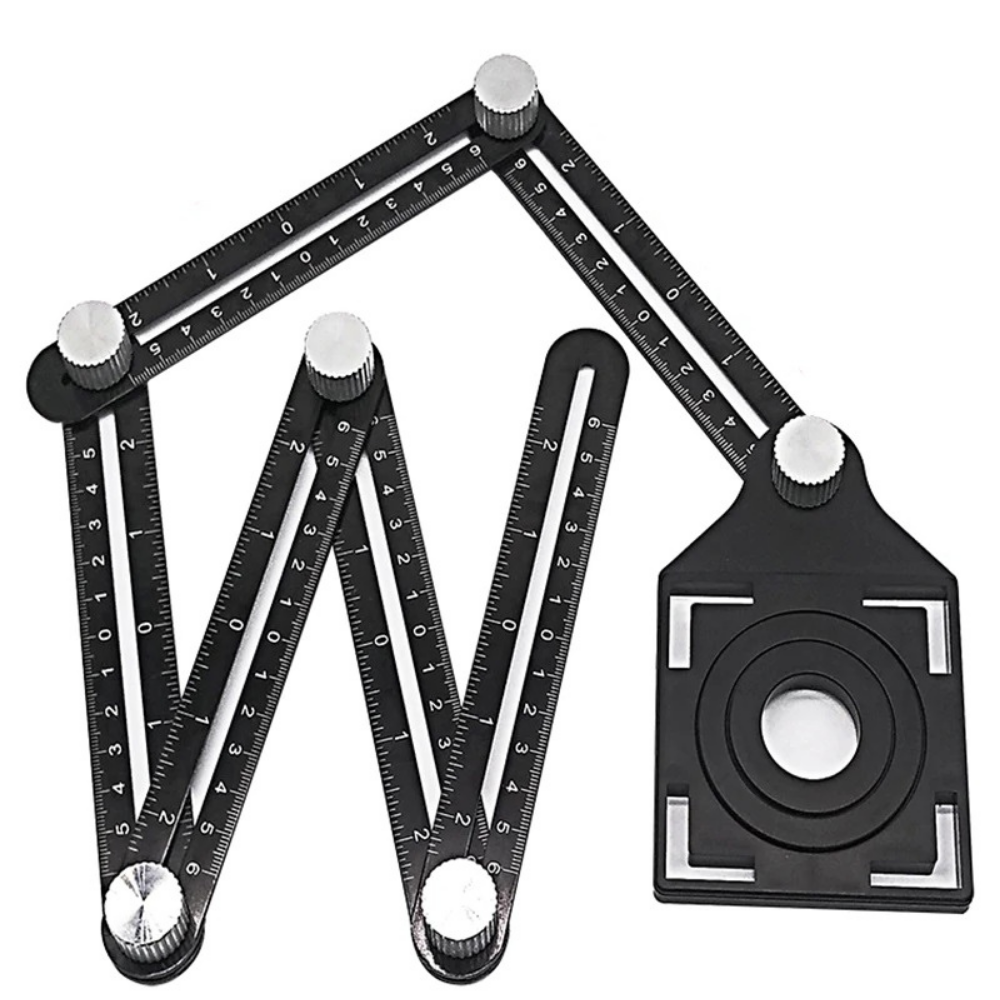 Adjustable Multi-Angle Measuring Ruler – Aluminum Alloy Precision Tool