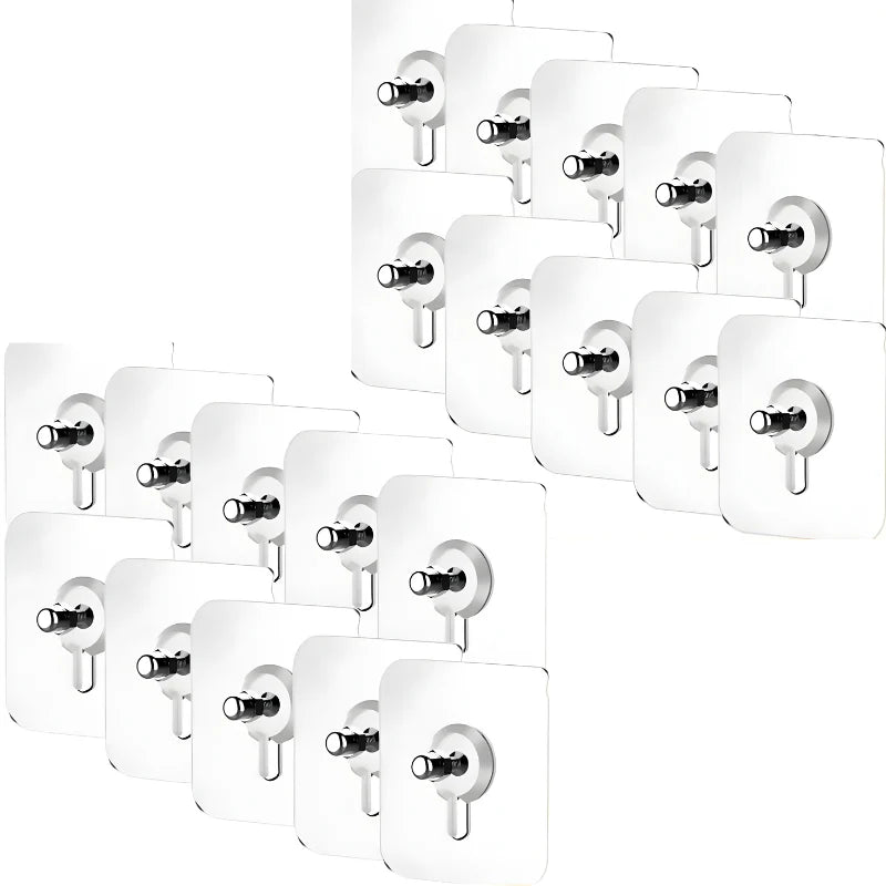 Free Wall Mounting Transparent Hook (20 pcs)